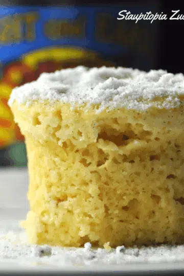 Low Carb Tassenkuchen vanille ohne Zucker und ohne Mehl ganz einfach, schnell und ohne Kohlenhydrate in der Mikrowelle zubereiten.