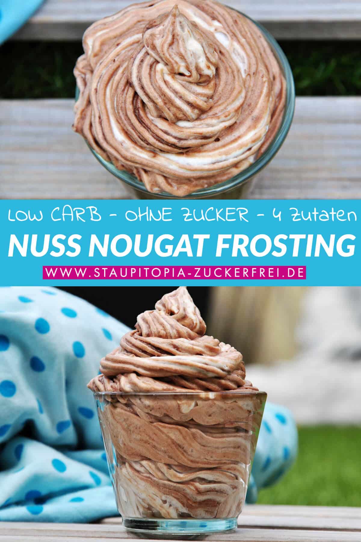 Nutella Fans aufgepasst: Wer Nutella mag, wird dieses Low Carb Nuss-Nougat Frosting Rezept lieben. Kombiniere das Nuss-Nougat Frosting mit einem Kuchenboden oder Muffins und mache somit leckere Torten oder Cupcakes ganz einfach selber.