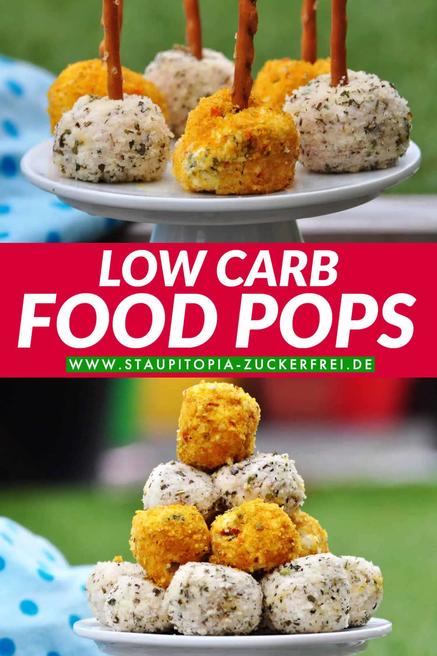 Low Carb Food Pops sind das perfekte Fingerfood für deine Party! Sie sind schnell und einfach gemacht und sehen zudem auch noch toll auf jedem Party Buffet aus! Überrasche deine Gäste mit der herzhaften Version der beliebten Cake Pops, die mit nur einem Haps im Mund verschwinden.