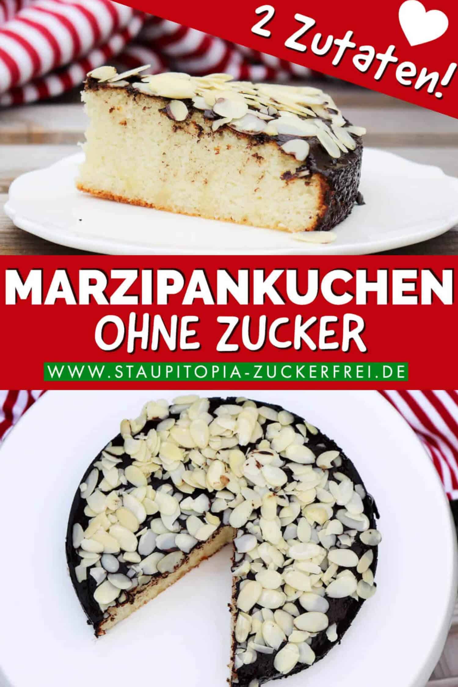 Kann man einen Marzipankuchen ohne Zucker aus nur zwei Zutaten backen? Ja, man kann. Und wie einfach es tatsächlich sein kann, so einen köstlichen Kuchen ganz ohne Zucker und ohne Mehl zu Backen, das erfährst du jetzt.