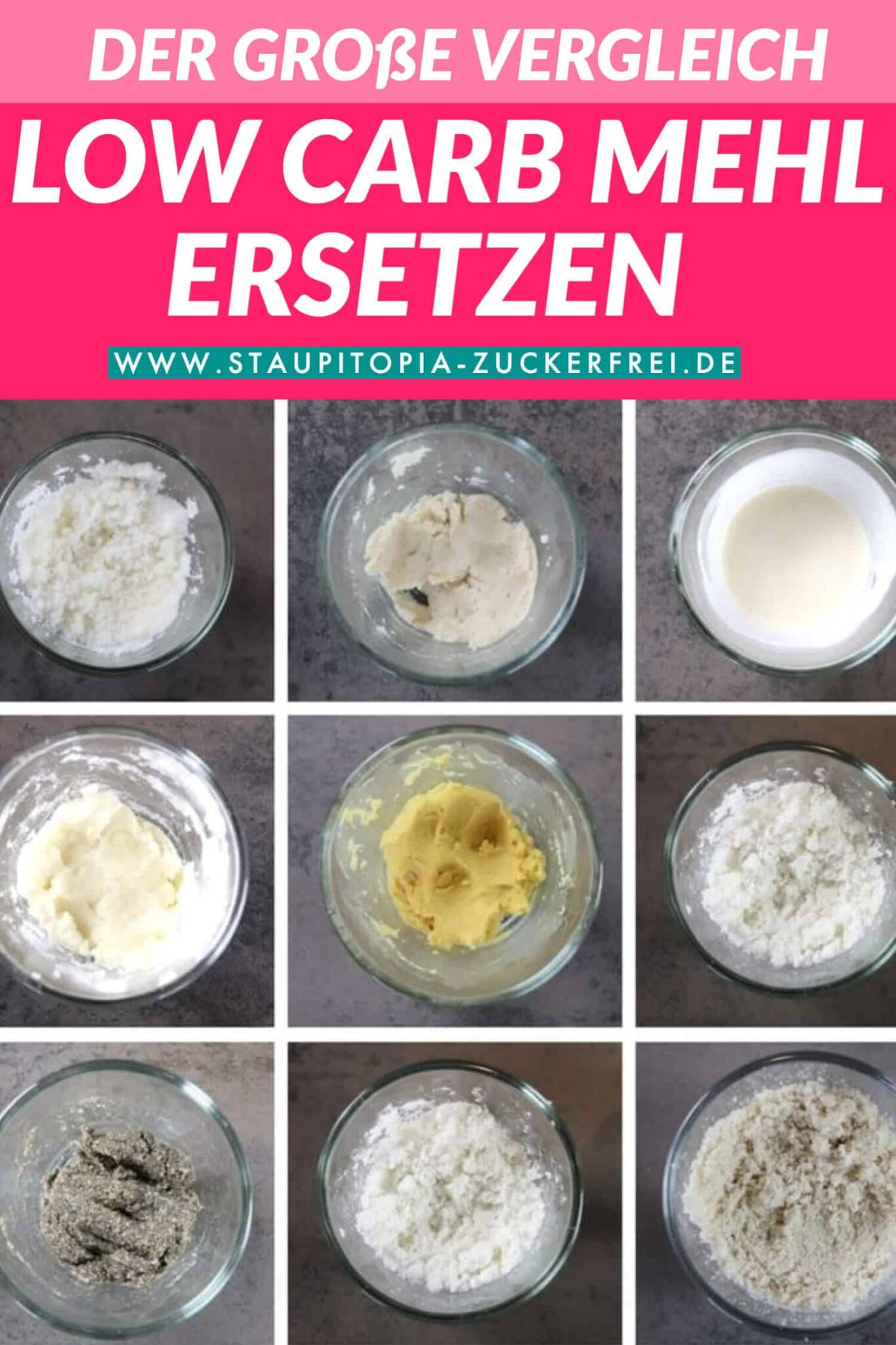 Low Carb Mehl ersetzen? Der MehlVergleich Staupitopia Zuckerfrei