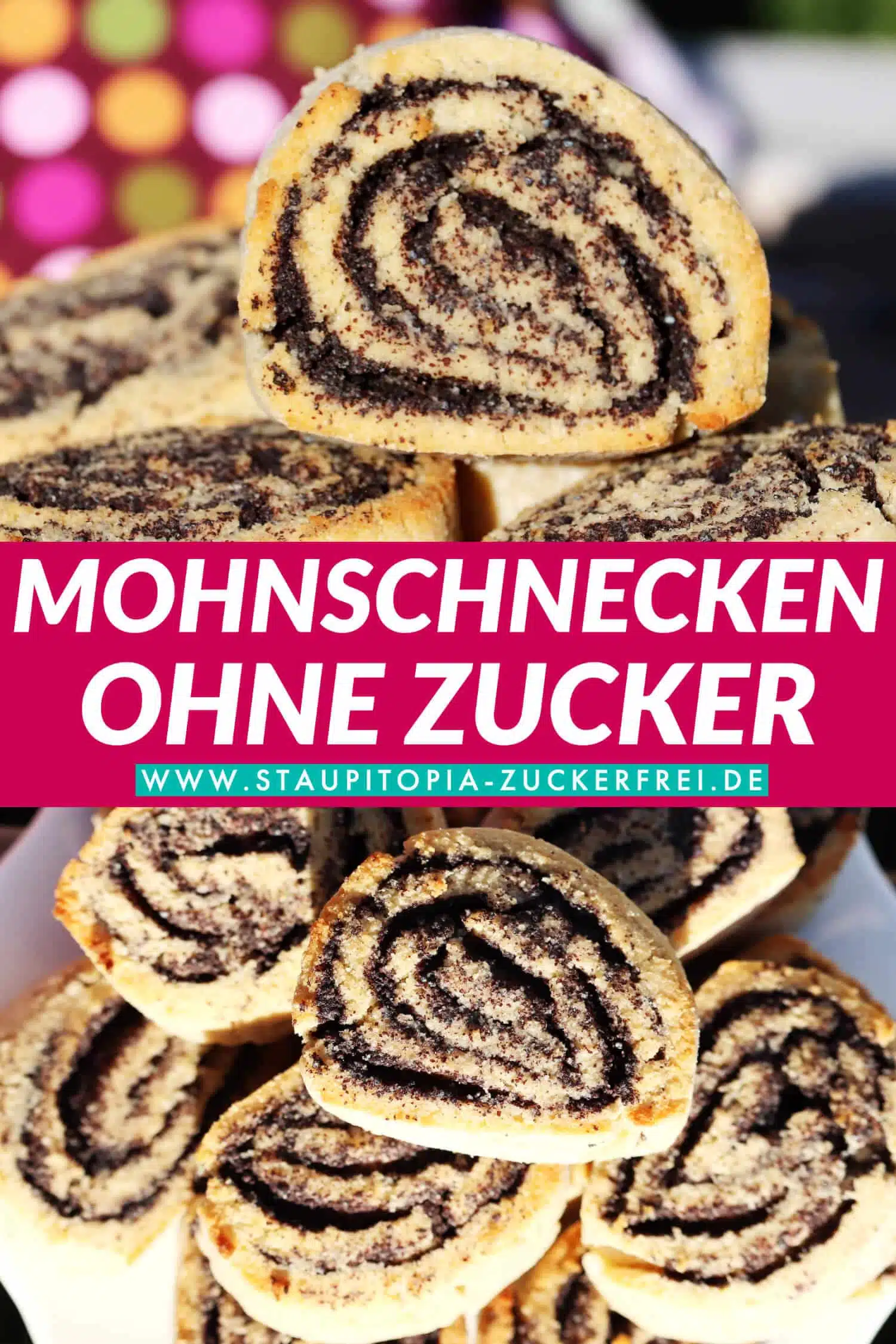 Rezept für Low Carb Mohnschnecken ohne Zucker | Low Carb Backen und Naschen