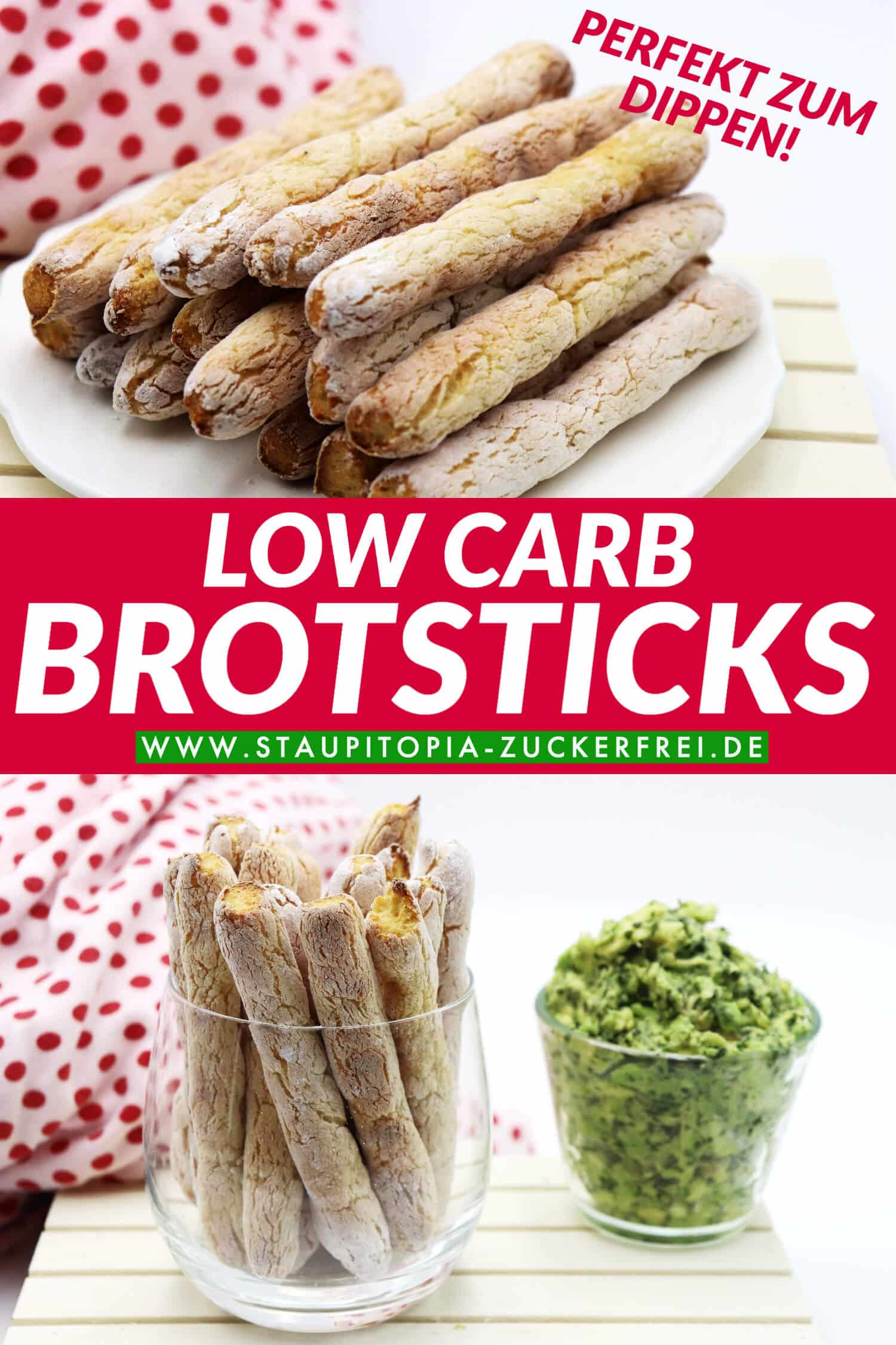 Low Carb Brotsticks perfekt zum dippen und als Beilage zum Grillen.