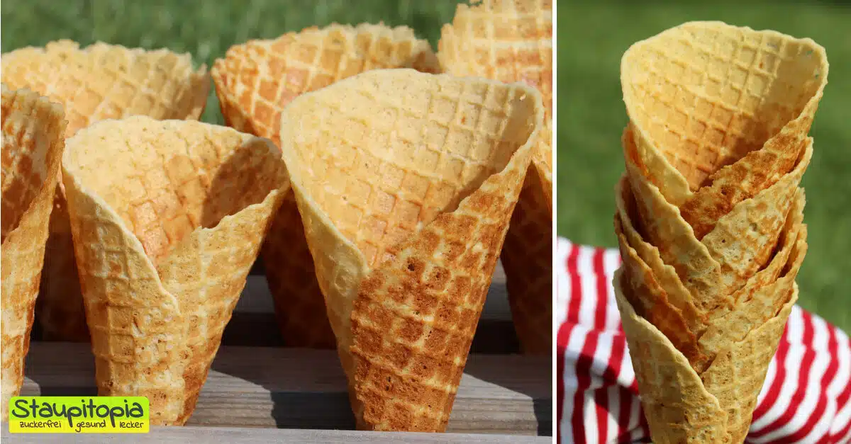 Du wolltest dein selbstgemachtes Low Carb Eis schon immer wie aus der Eisdiele genießen? Mit diesem Rezept für knusprige und glutenfreie Low Carb Eiswaffeln ist das ab sofort möglich.