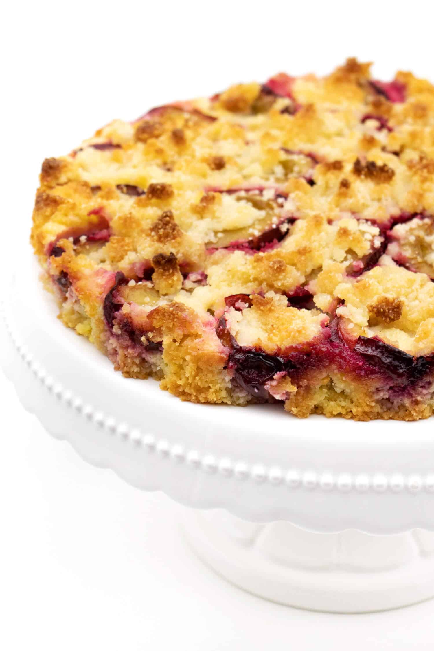 Low Carb Pflaumenkuchen mit Streusel ohne Mehl und Zucker.