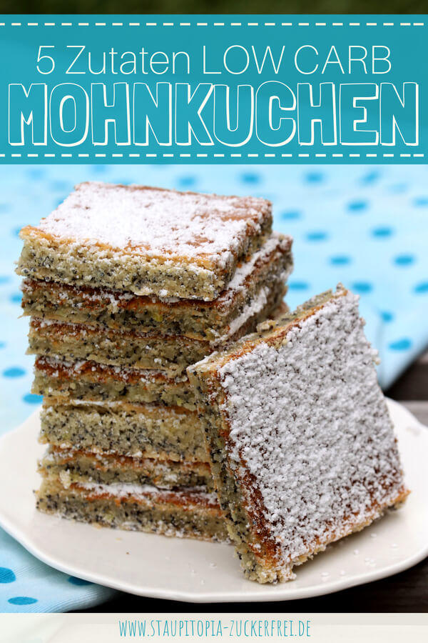 Low Carb Mohnkuchen vom Blech - Staupitopia Zuckerfrei