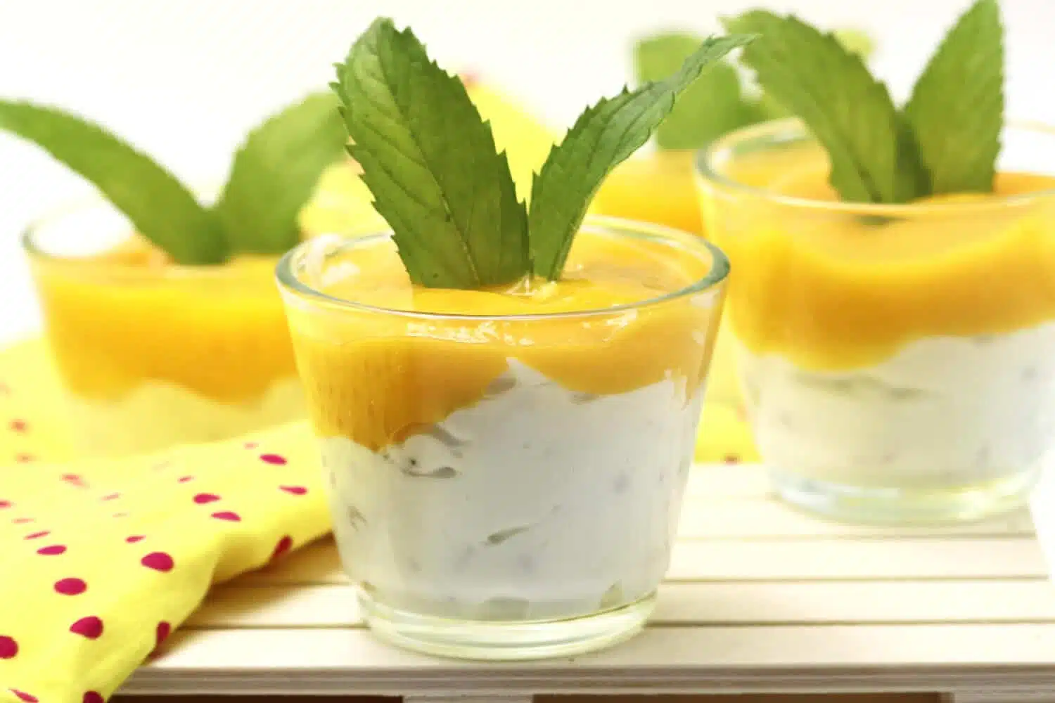 Schnelles Low Carb Dessert Rezept mit Quark und Mango