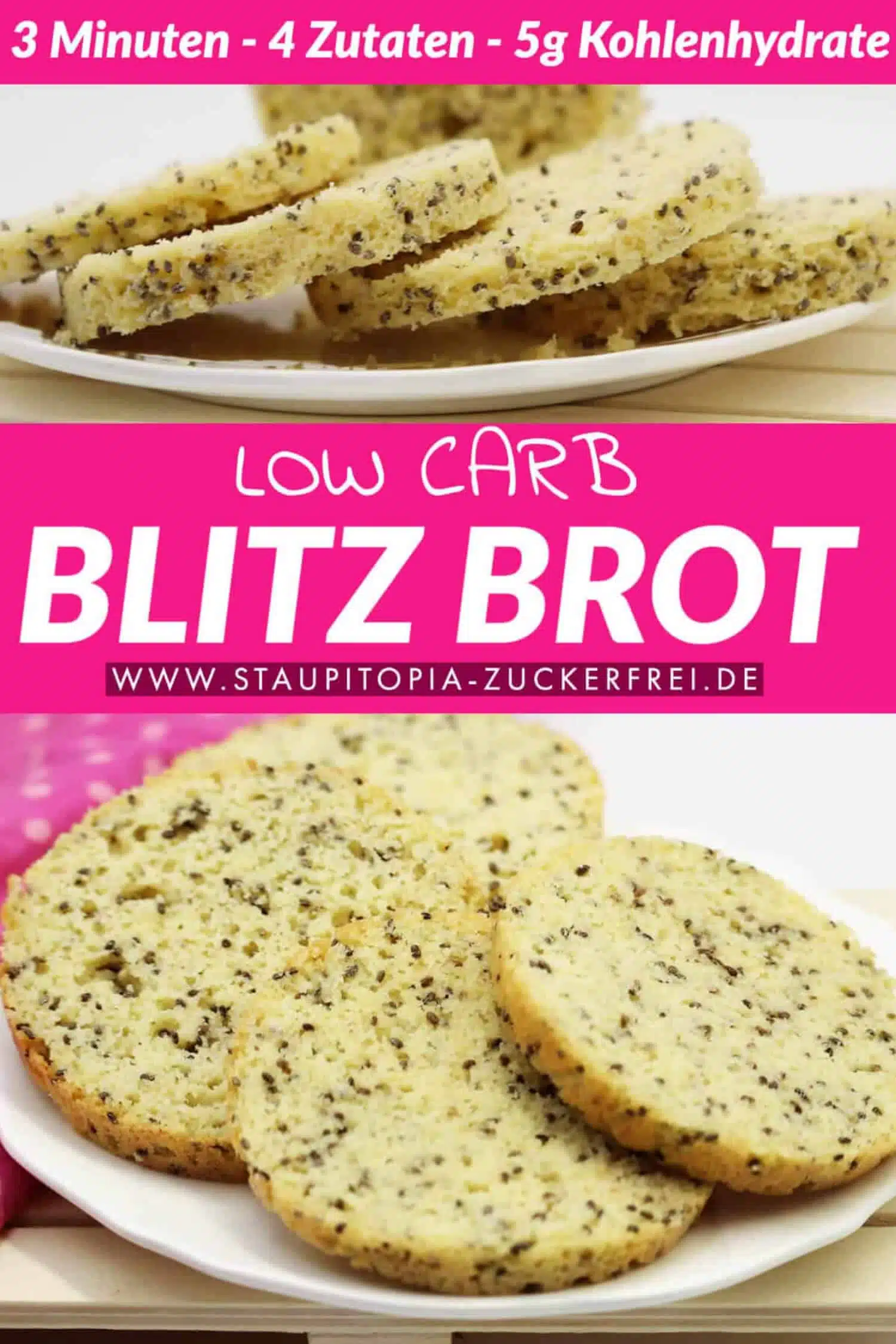 Low Carb Blitzbrot Rezept