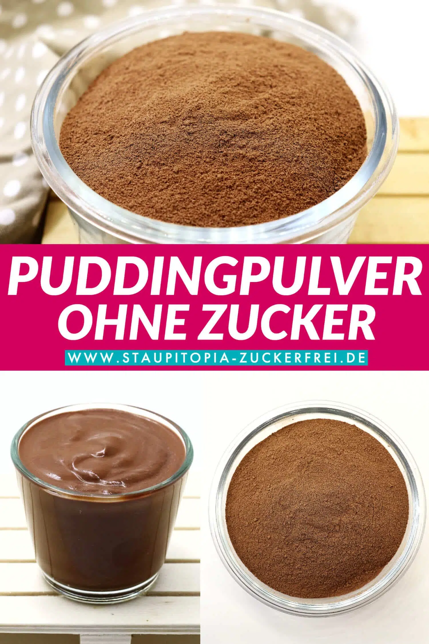 Rezept für ein Schoko Puddingpulver ohne Zucker
