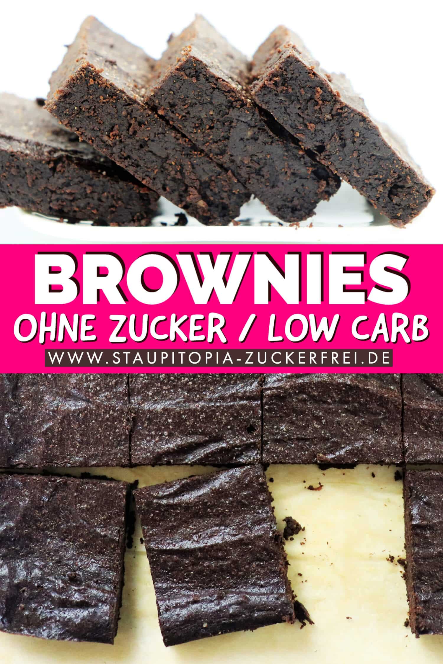 Rezept für Brownies ohne Zucker und Mehl