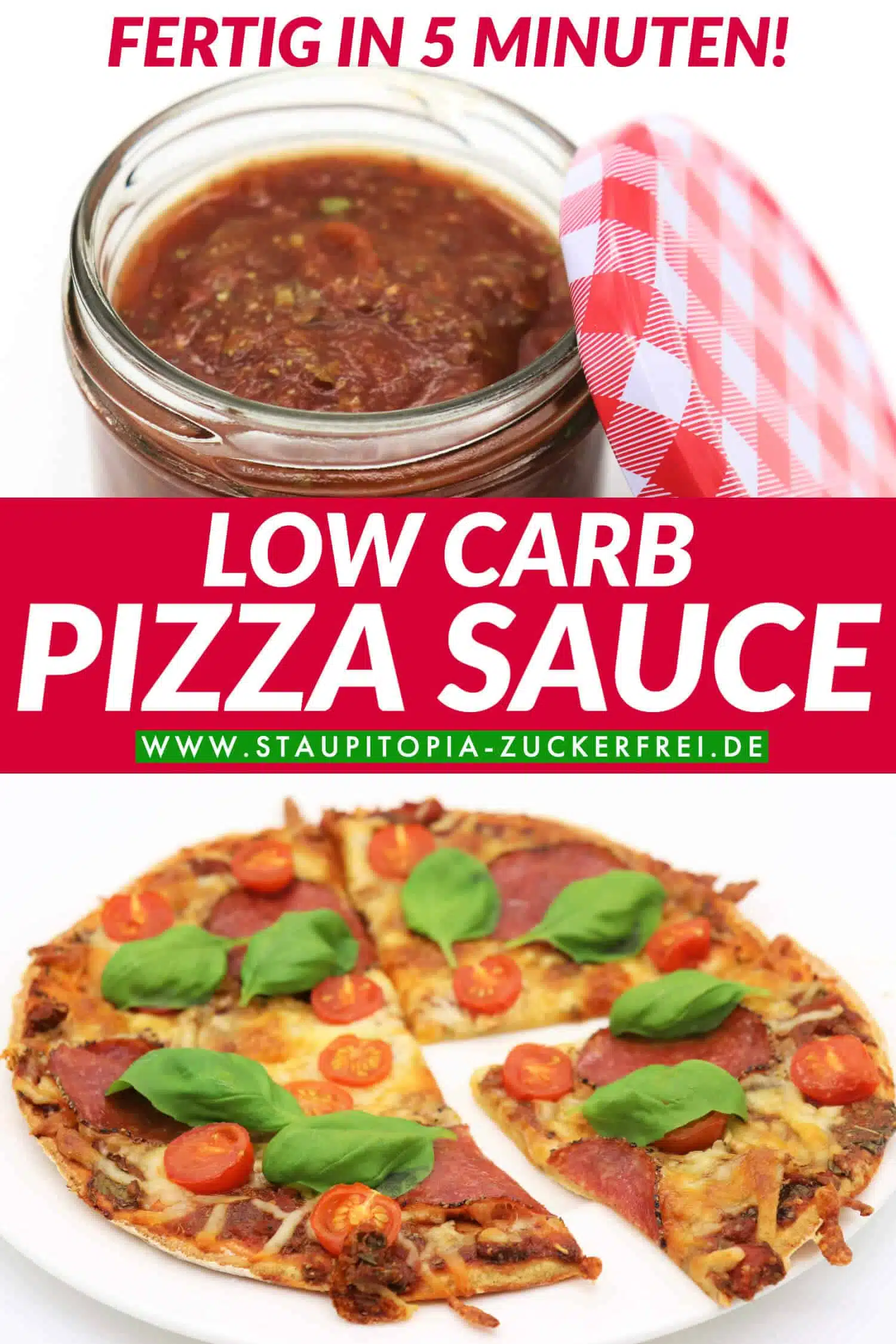 Rezept für Low Carb Pizza Sauce
