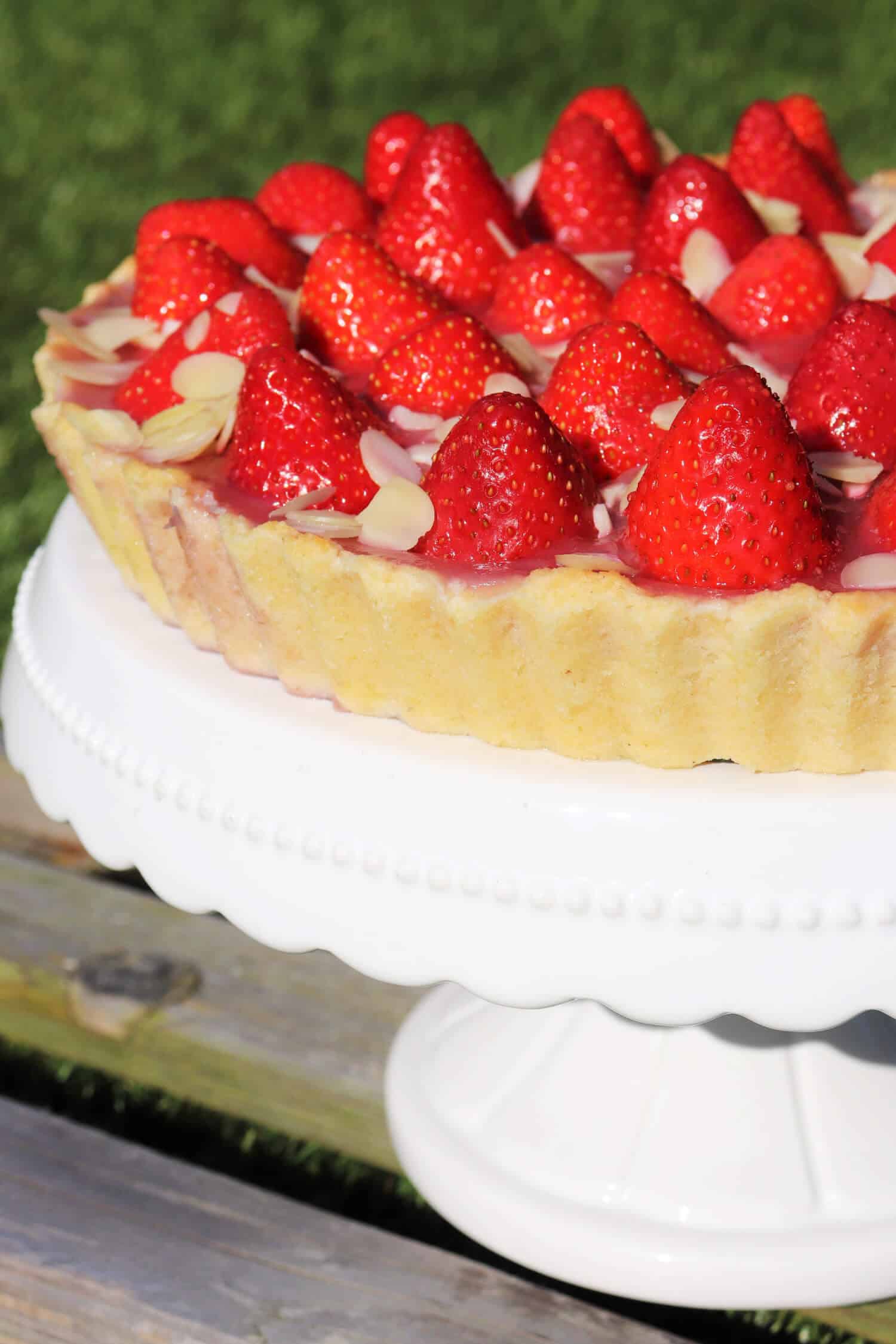 Low Carb Erdbeerkuchen mit Pudding