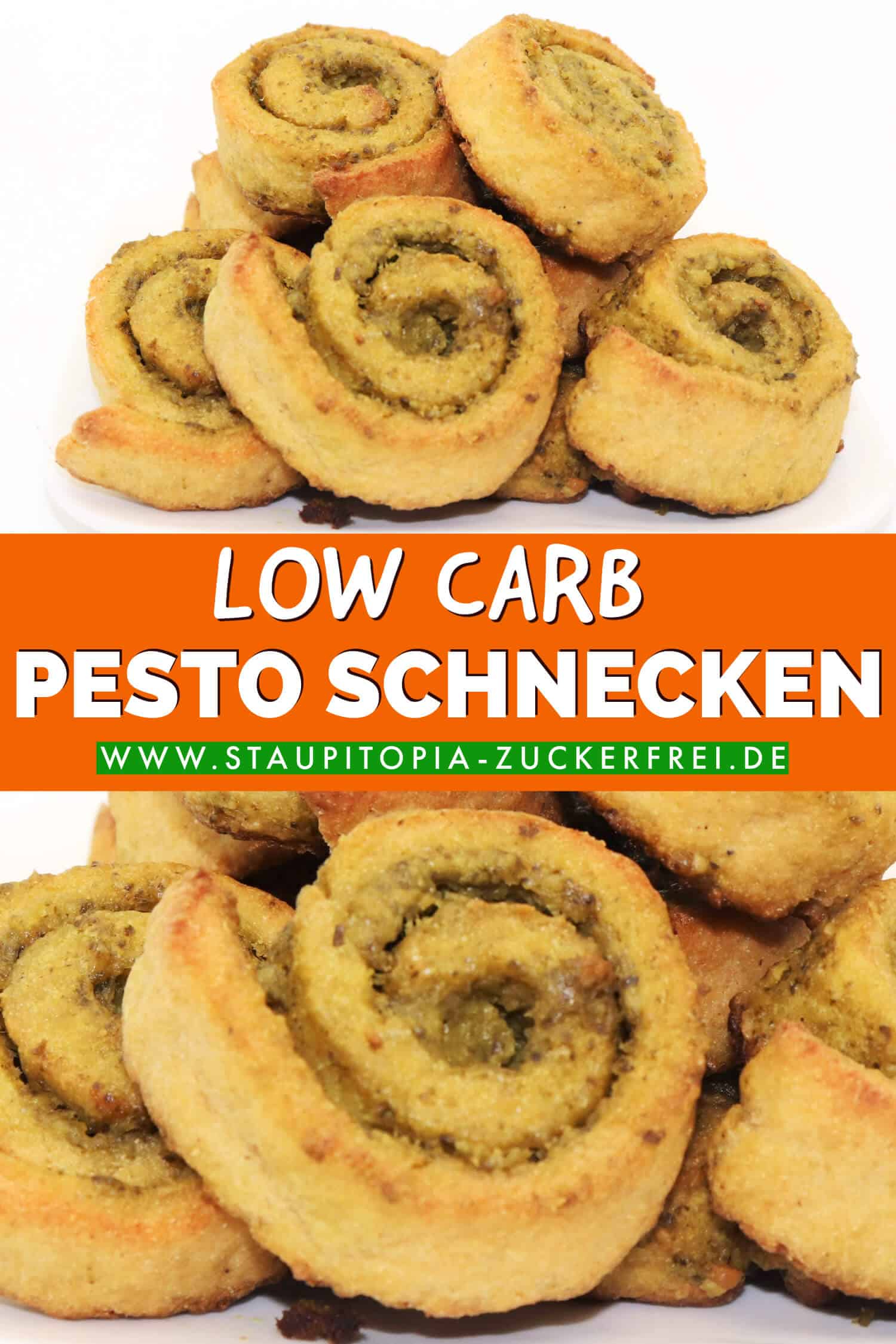 Low Carb Pesto Schnecken mit Quark