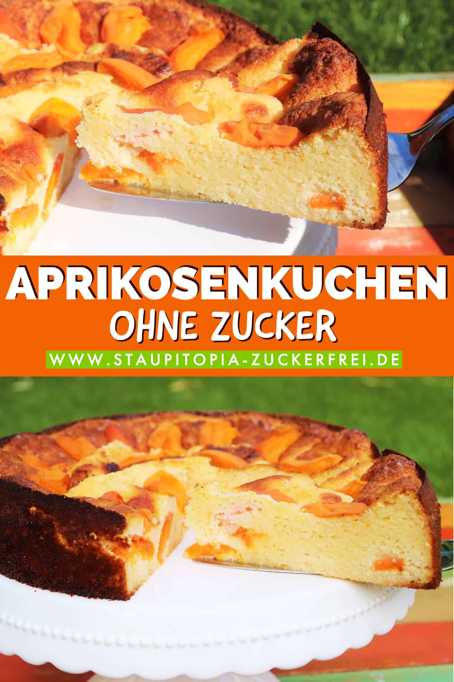 Rezept für einen Aprikosenkuchen ohne Zucker und Mehl