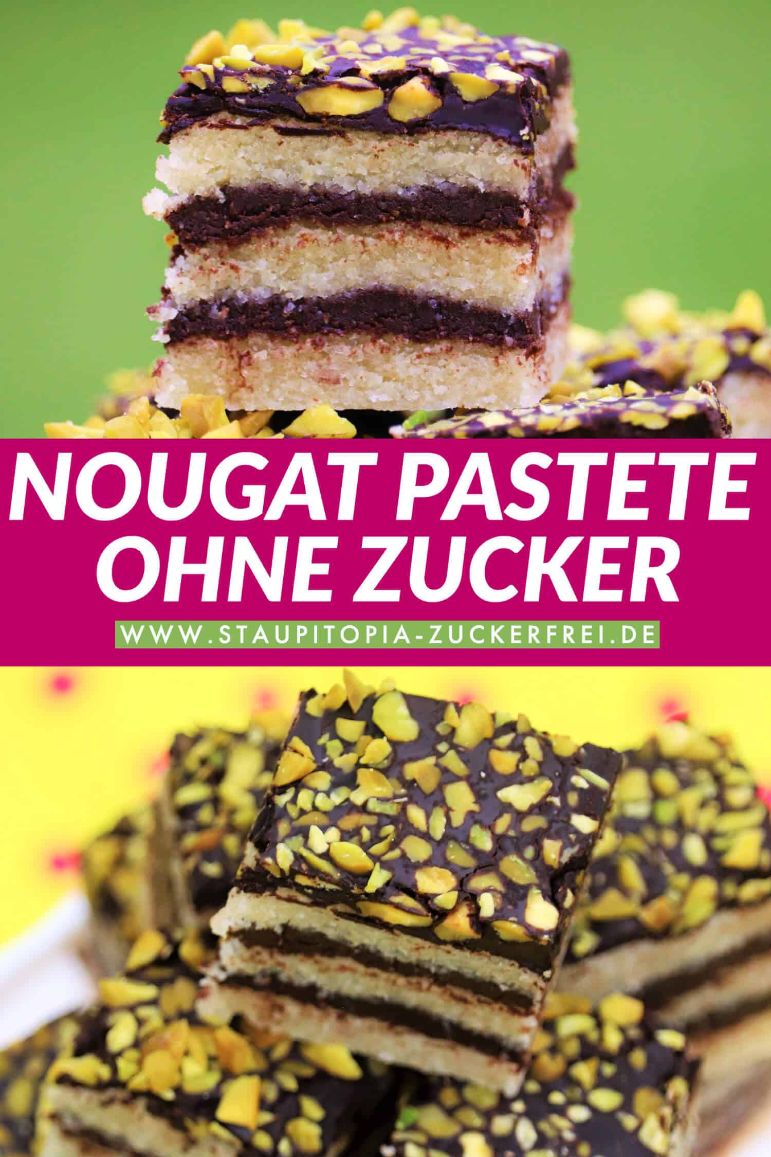 Nougat Pastete ohne Zucker selber machen