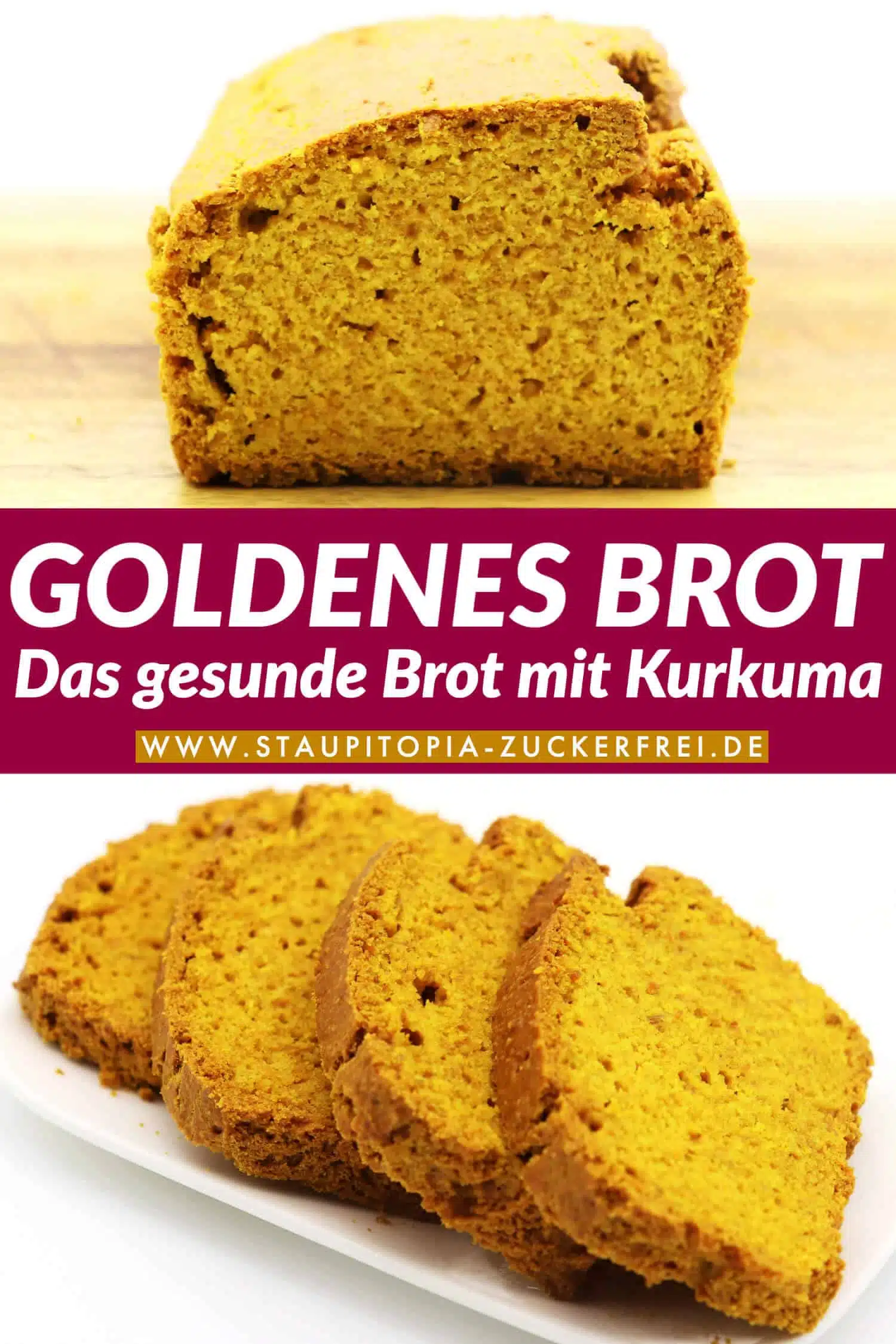 Goldenes Brot: Das gesunde Brot ohne Kohlenhydrate mit Kurkuma