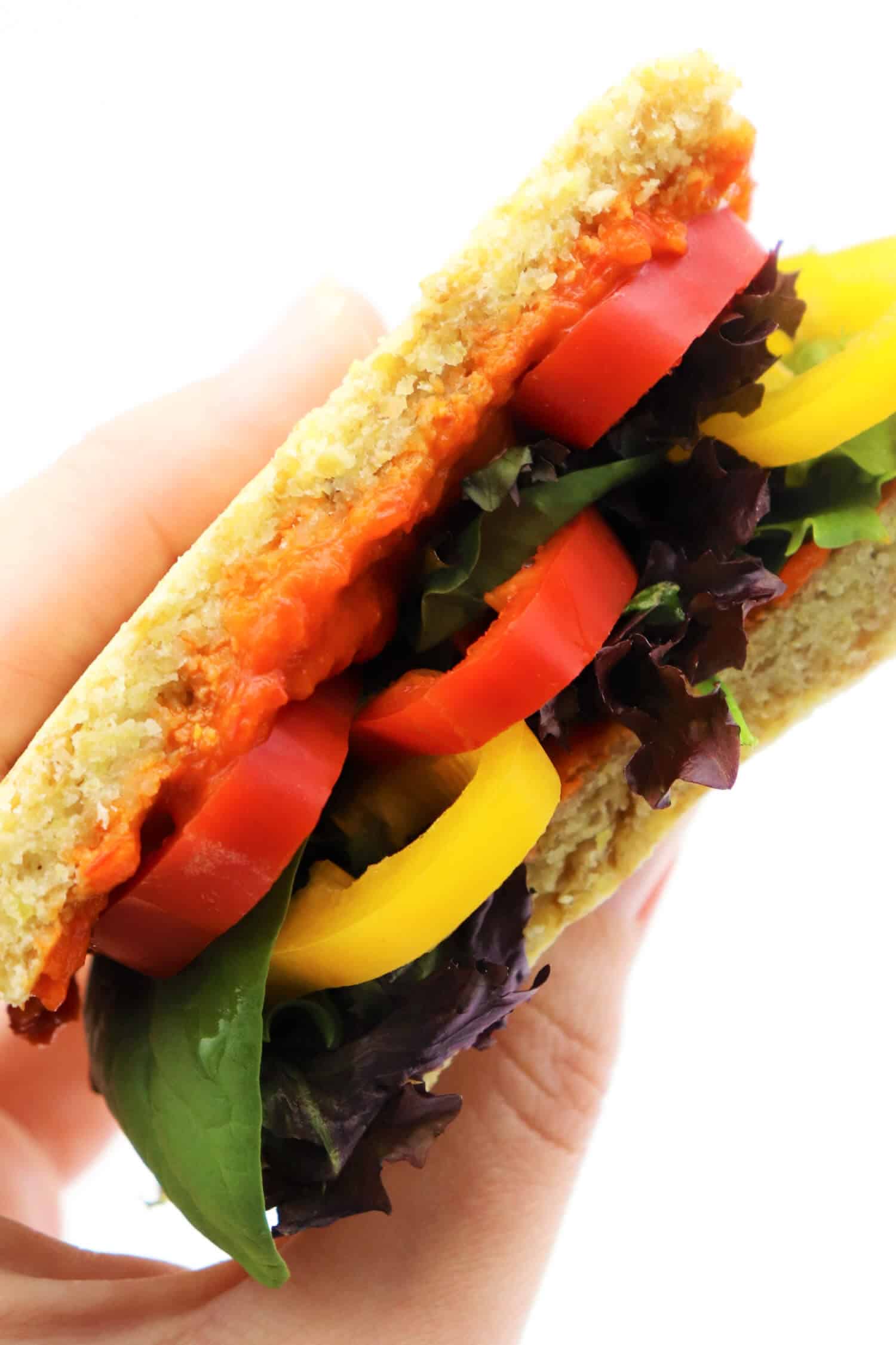 Low Carb Brot vegan mit Leinsamen