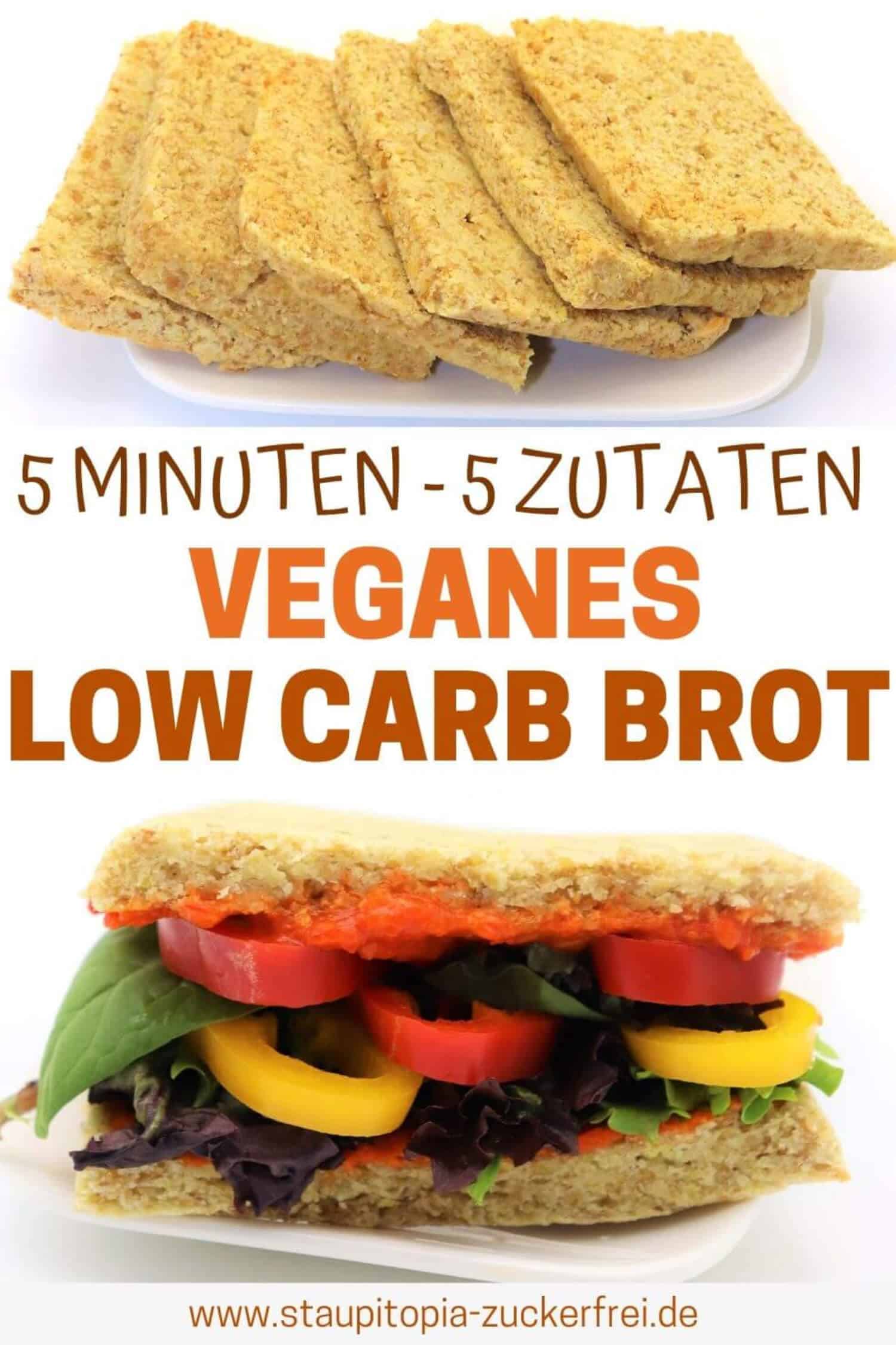 Veganes Low Carb Brot schnell und einfach