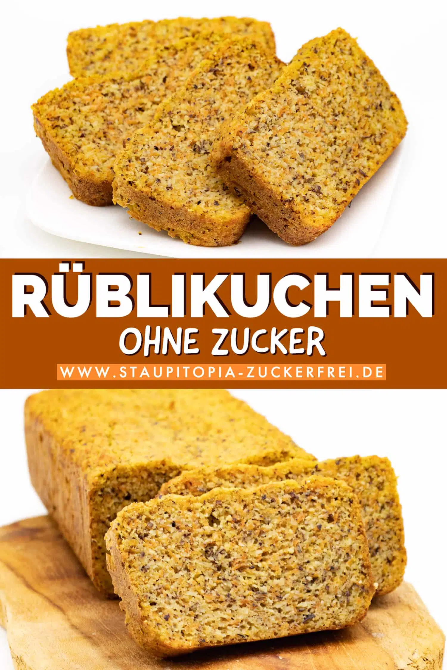 Rezept für einen saftigen Low Carb Rüblikuchen