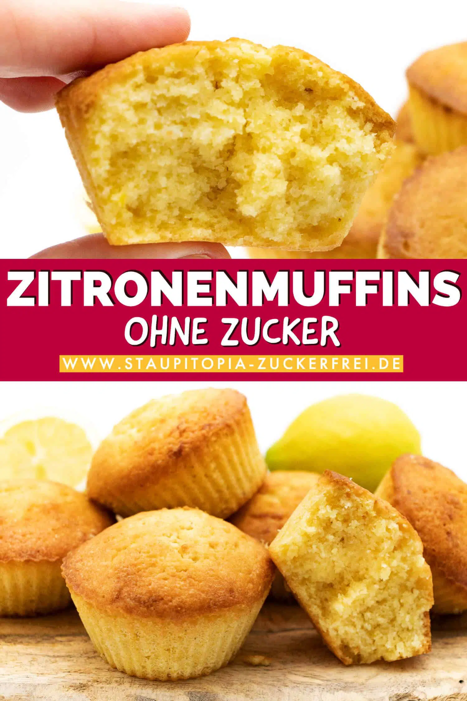 Schnelle Zitronen Muffins ohne Zucker und Low Carb