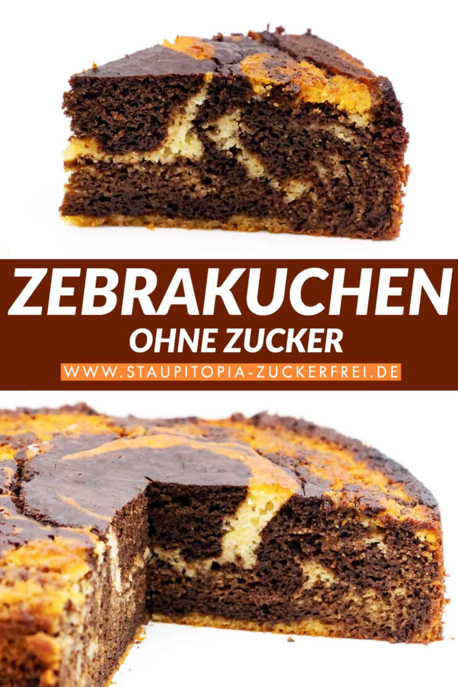 Low Carb Zebrakuchen ohne Zucker Rezept