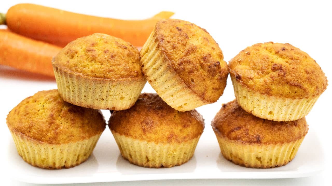 Karotten Muffins Rezept ohne Zucker und Mehl