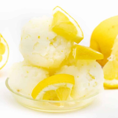 Zitronensorbet selber machen ohne Zucker - Low Carb Rezept