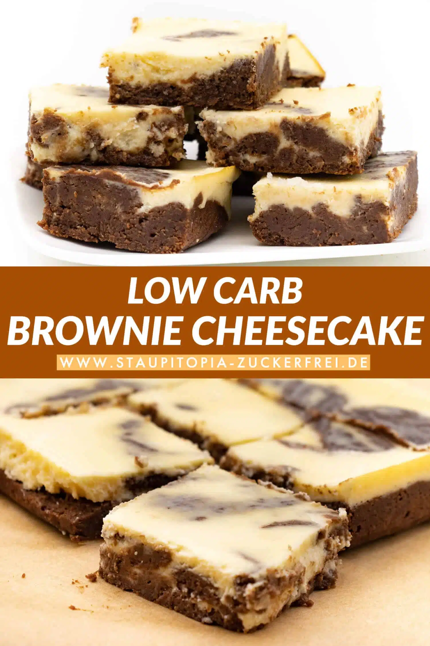 Low Carb Brownie Cheesecake ohne Zucker selber machen
