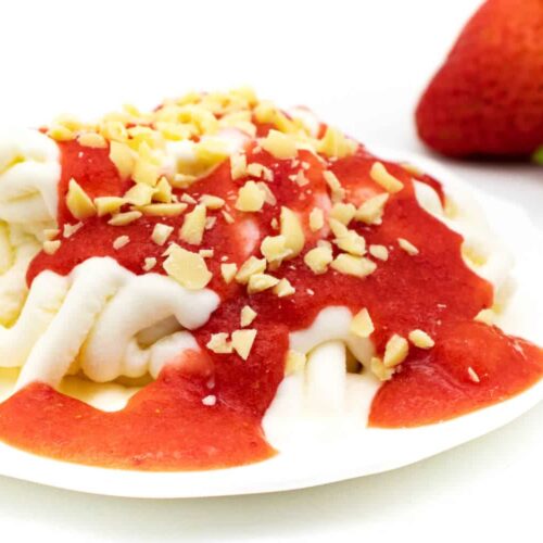 Spaghetti Eis selber machen ohne Zucker