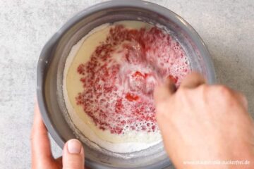 Zubereitung Low Carb Erdbeereis ohne Zucker Schritt 2