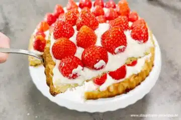 Zubereitung Erdbeerkuchen ohne Zucker Schritt 5