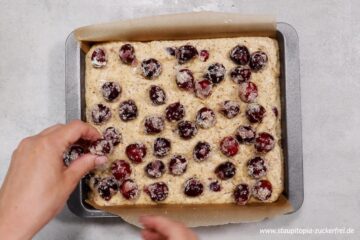 Zubereitung Kirschkuchen ohne Zucker Schritt 6