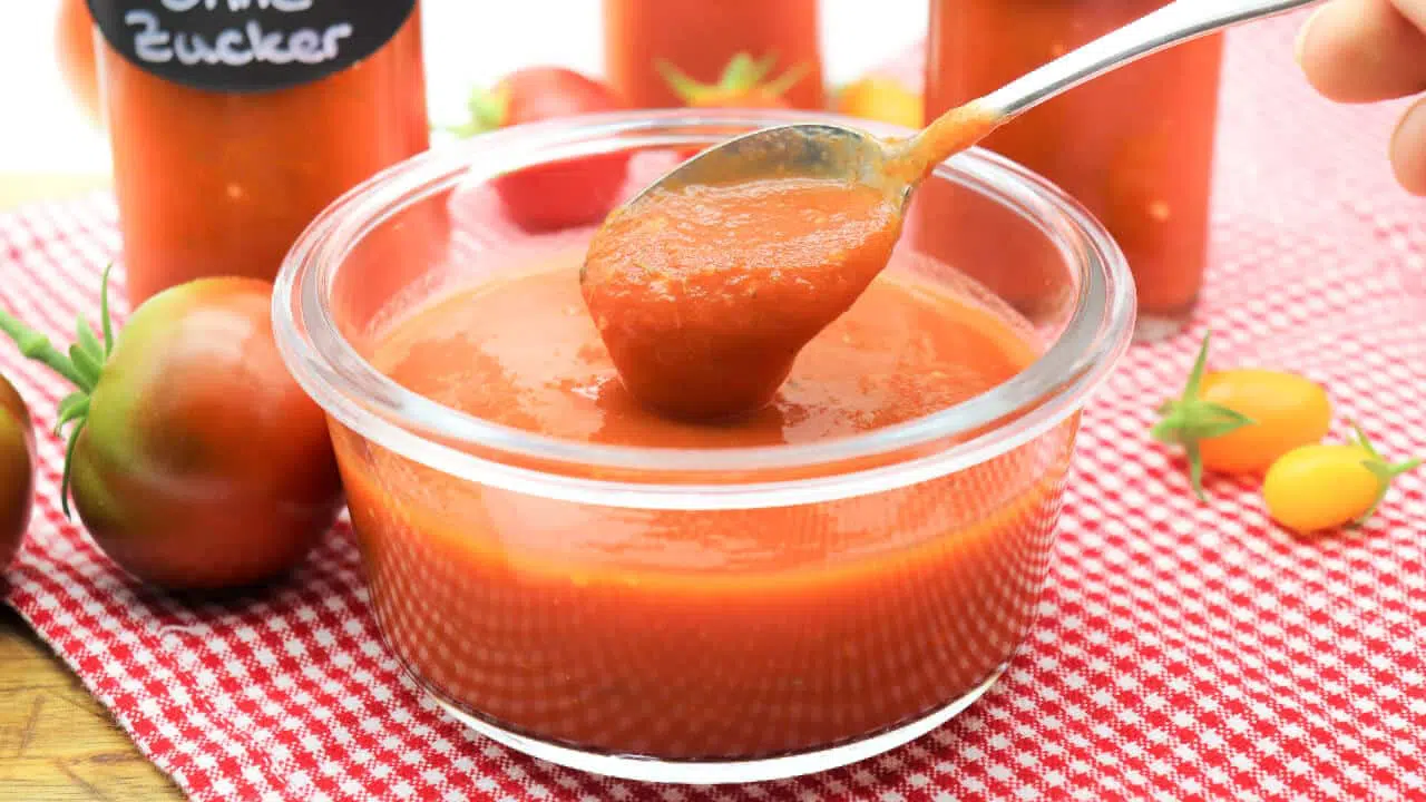Low Carb Ketchup ohne Zucker selber machen aus frischen Tomaten