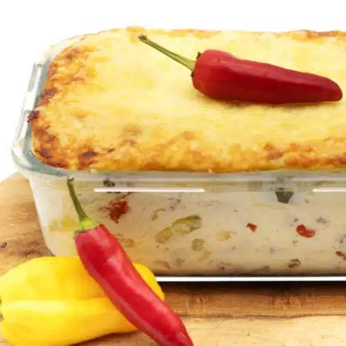 Rezept für einen herzhaften Low Carb Quarkauflauf