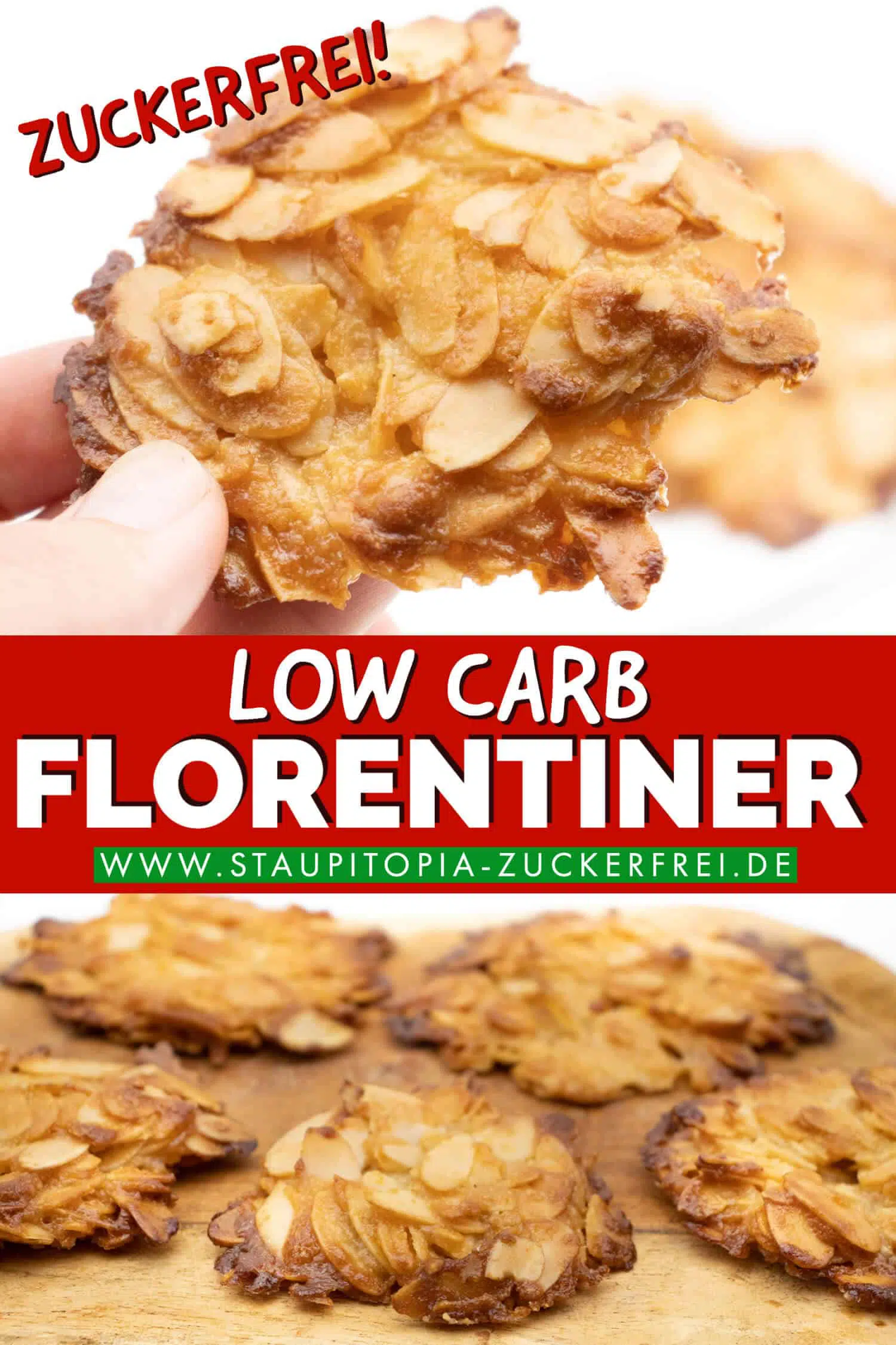 Low Carb Florentiner ohne Zucker Rezept - einfache Plätzchen mit Mandeln