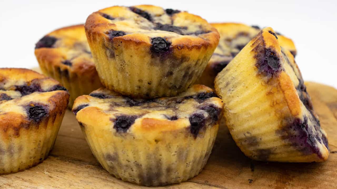 Rezept für Blaubeer Muffins ohne Zucker - gesund und lecker