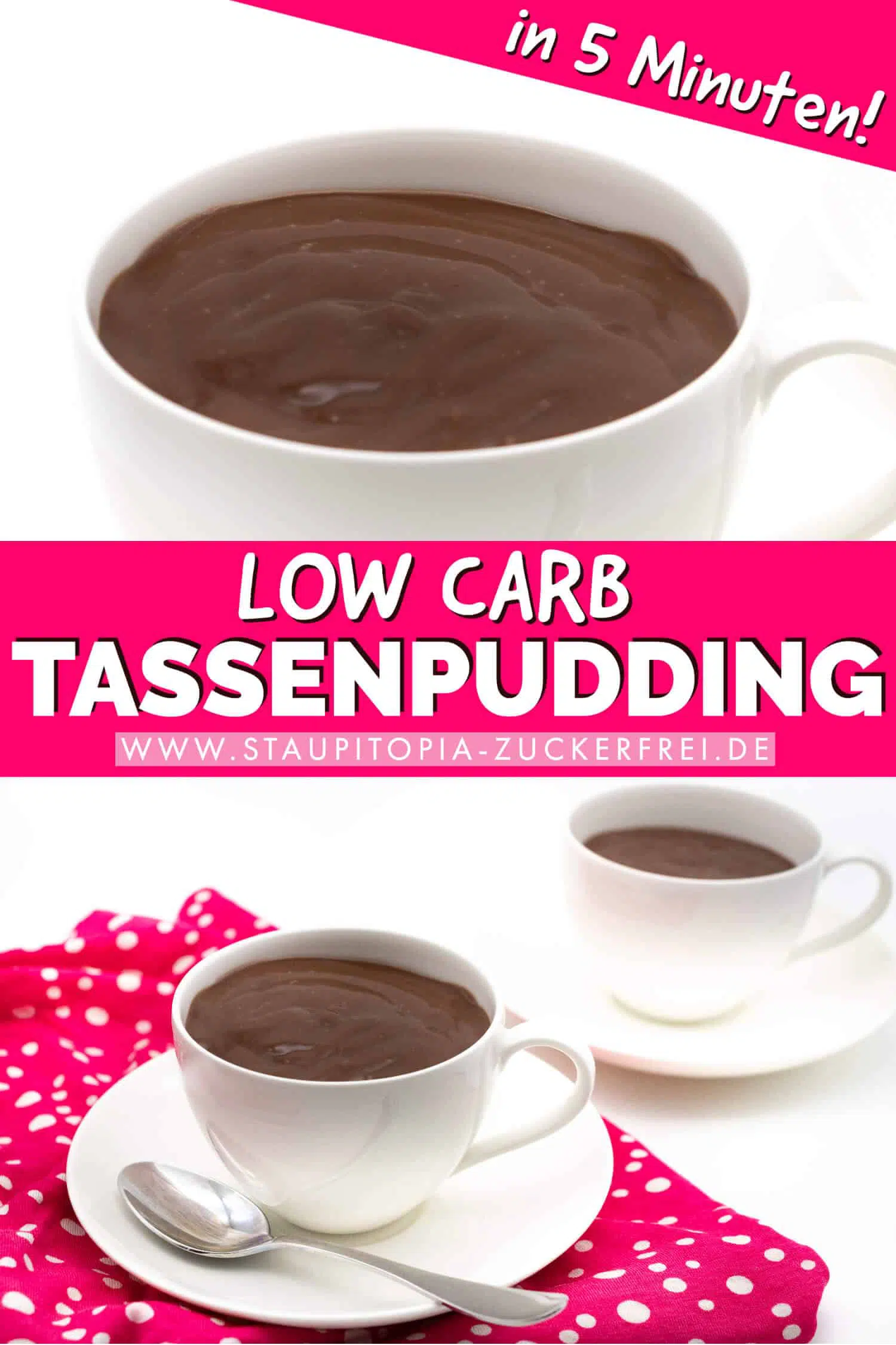 Low Carb Tassenpudding ohne Zucker selber machen