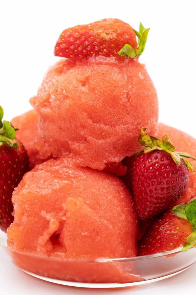 Erdbeersorbet ohne Zucker selber machen - Staupitopia Zuckerfrei