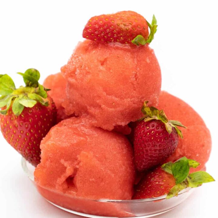 Erdbeersorbet ohne Zucker Rezept