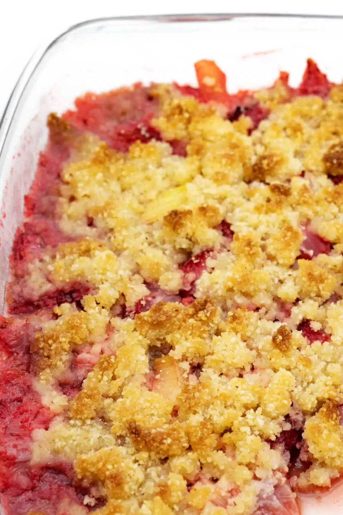 Rhabarber Crumble gesund und ohne Zucker