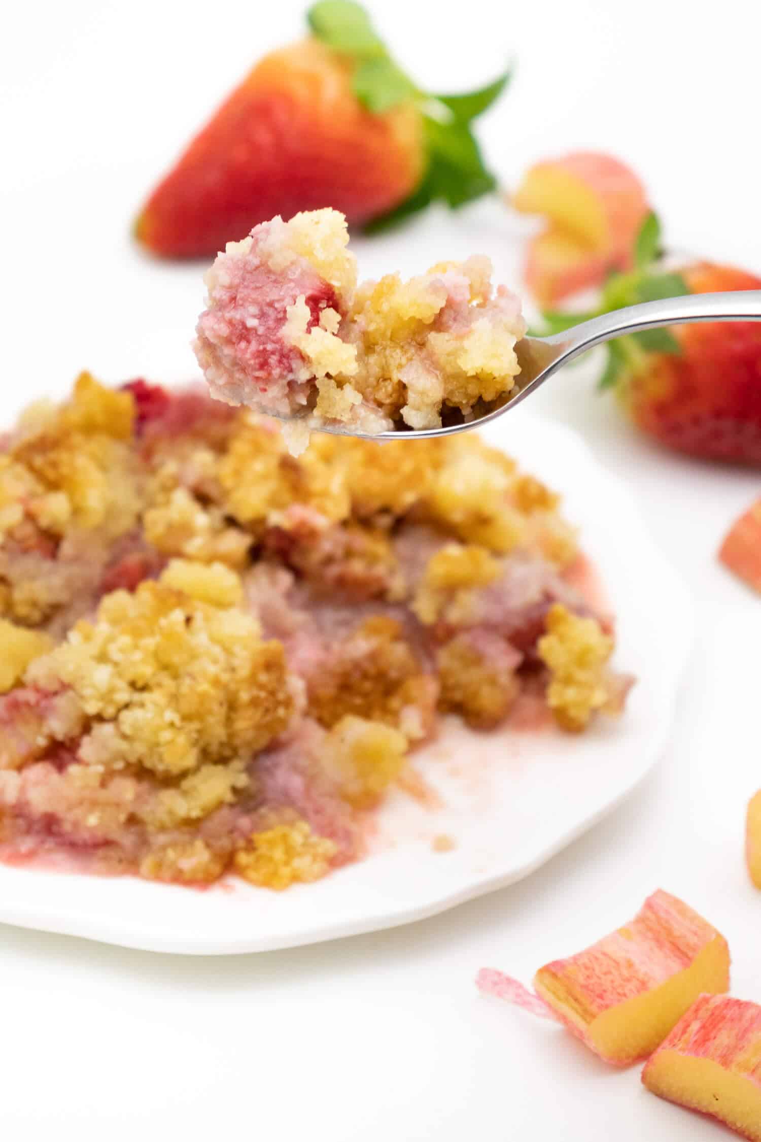 Rhabarber Crumble vegan Rezept