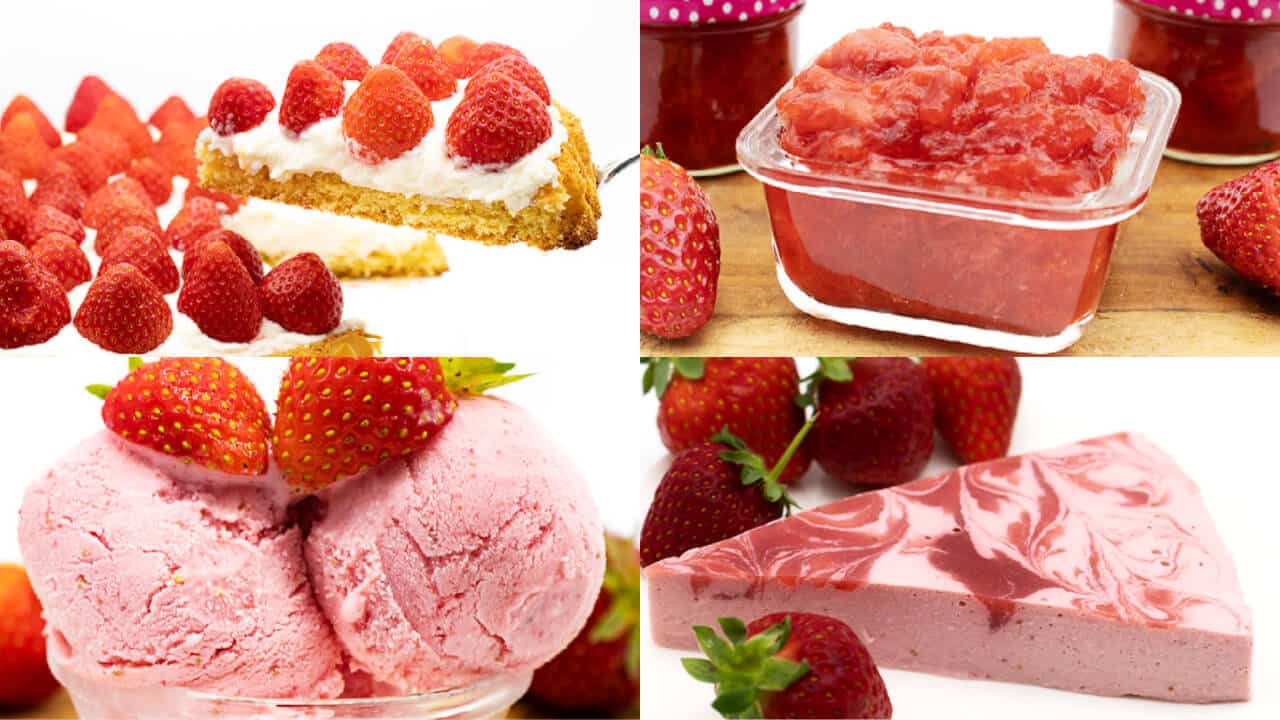 Erdbeer Reepte ohne Zucker gesund mit frischen Erdbeeren