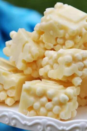 Weiße Crisp Schokolade ohne Zucker selber machen