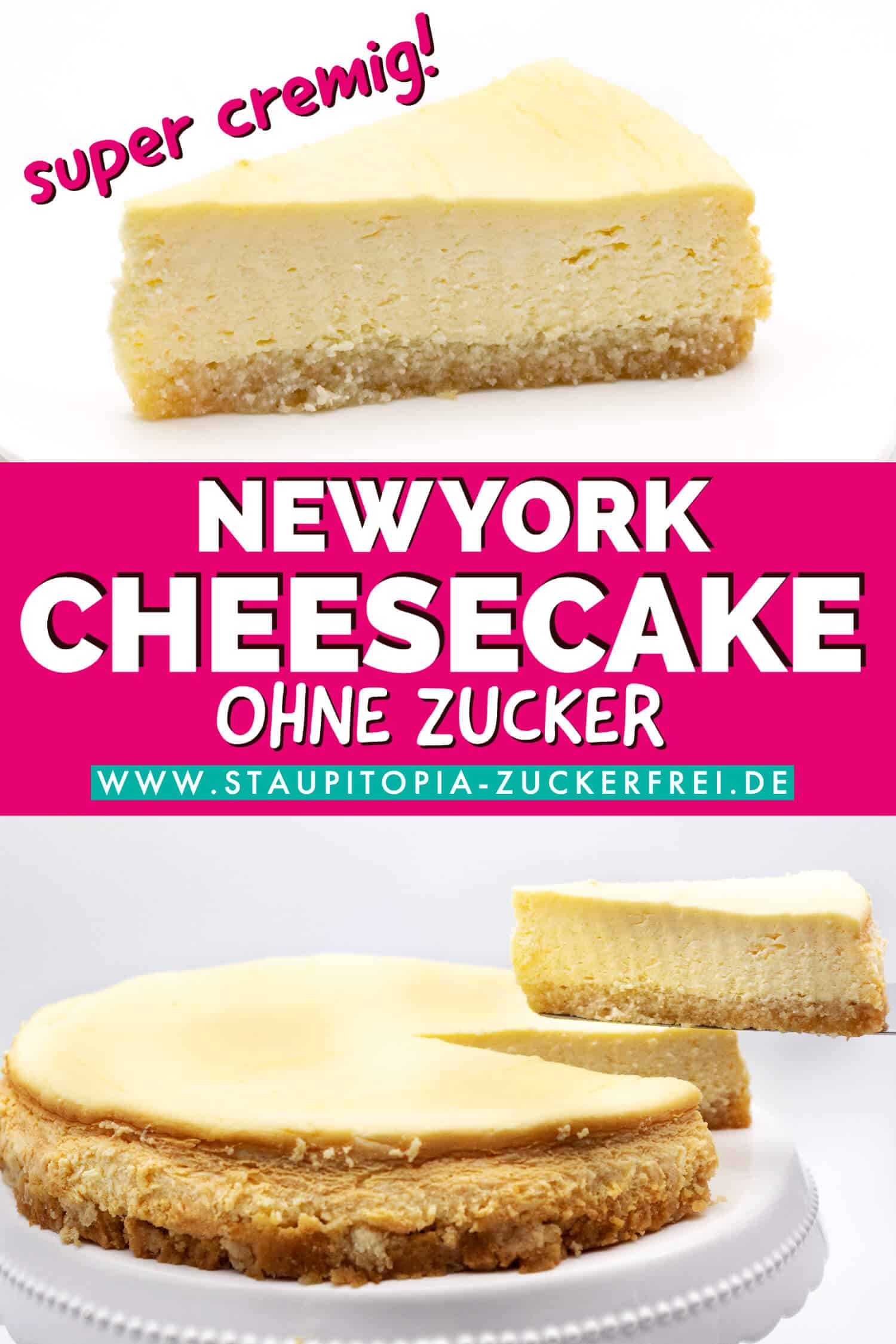New York Cheesecake ohne Zucker backen Low Carb Rezept