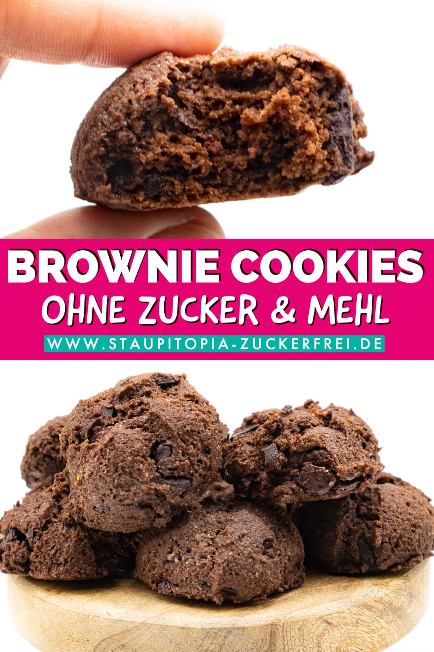 Brownie Kekse ohne Zucker und Mehl backen