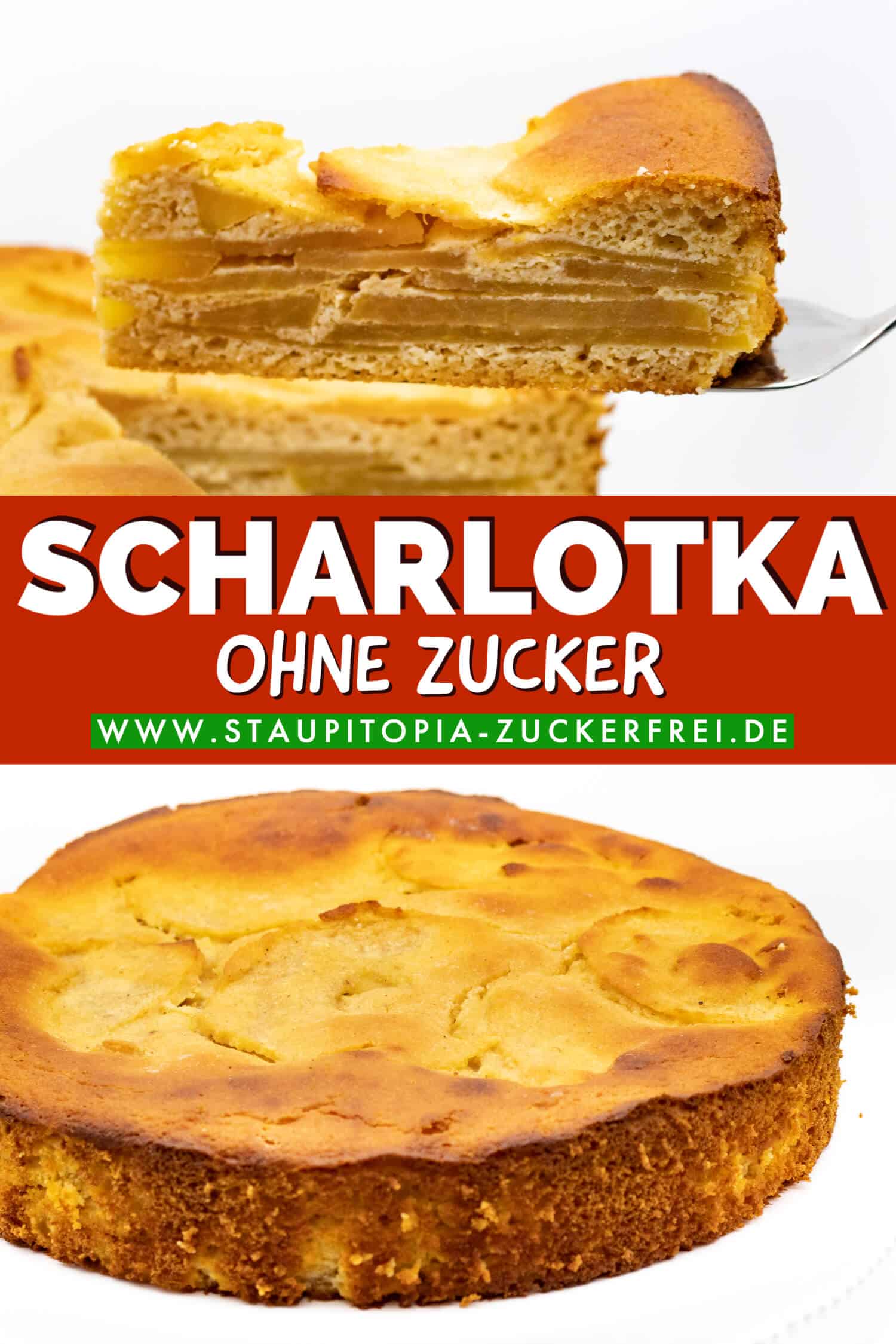 Low Carb Scharlotka Apfelkuchen ohne Zucker und ohne Mehl