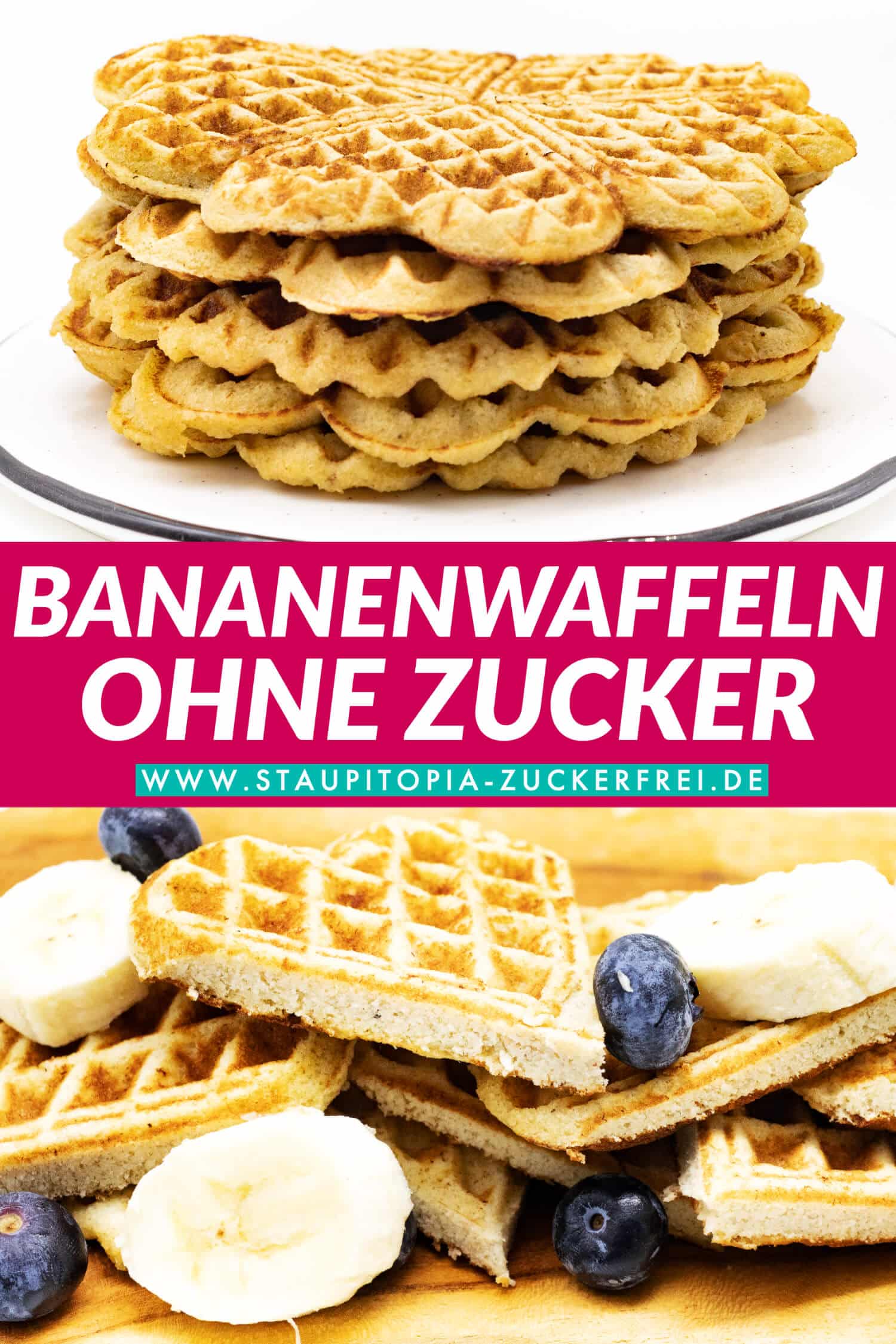 Bananenwaffeln ohne Zucker und Butter Rezept