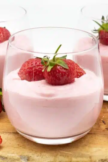 Erdbeermousse ohne Zucker und ohne Gelatine