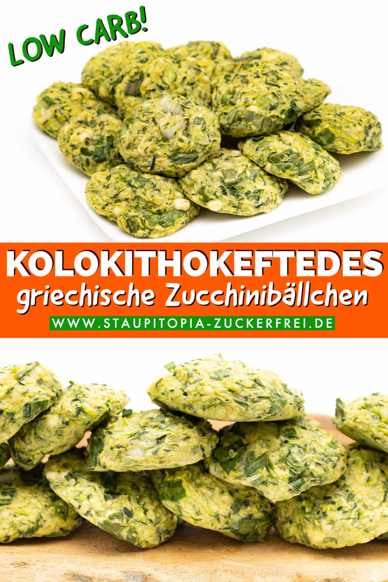 Zucchinibällchen aus dem Backofen Rezept Low Carb