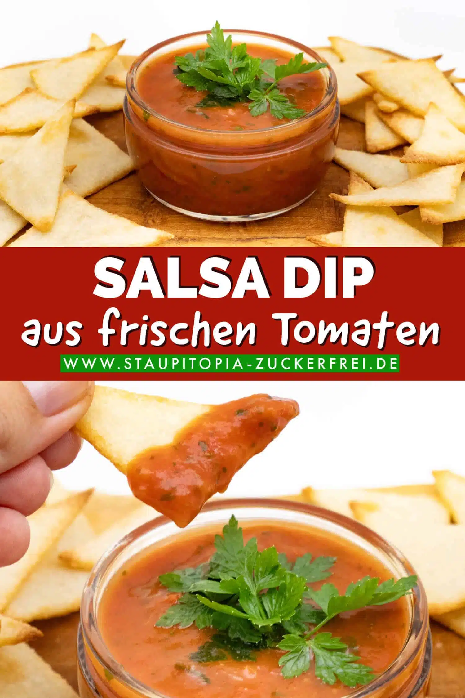 Pikanter Salsa Dip aus frischen Tomaten Rezept einfach und schnell